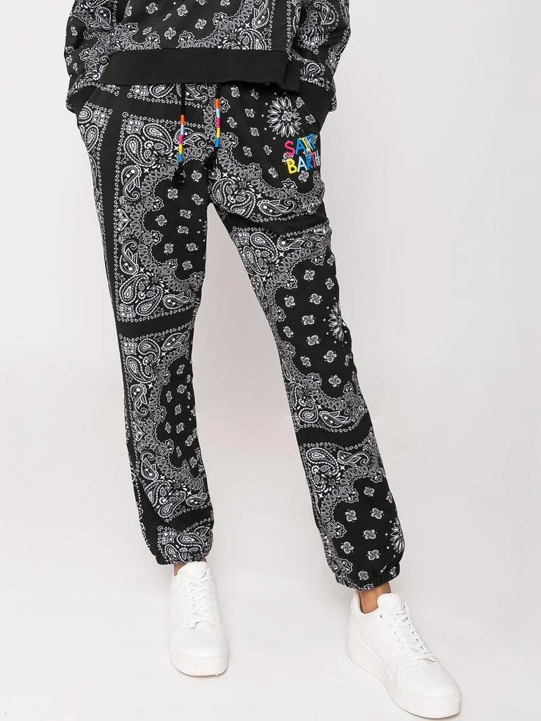 Mc2 Saint Barth Cotton Bandanna Joggers With Saint Barth Embroidery 1