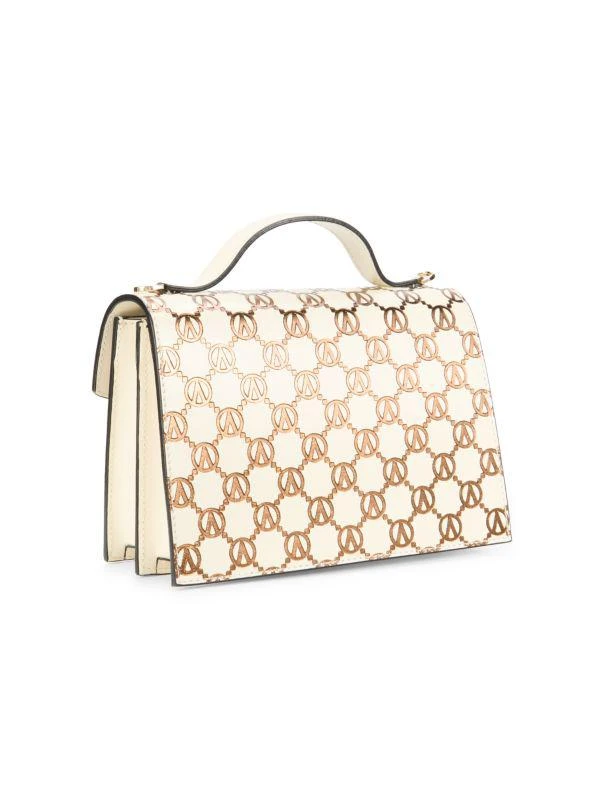 Mario Valentino Monogram Leather Two Way Satchel 4