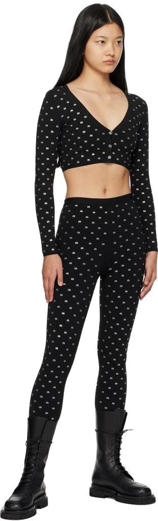Alexander Wang Black Cropped Crystal Cardigan 4