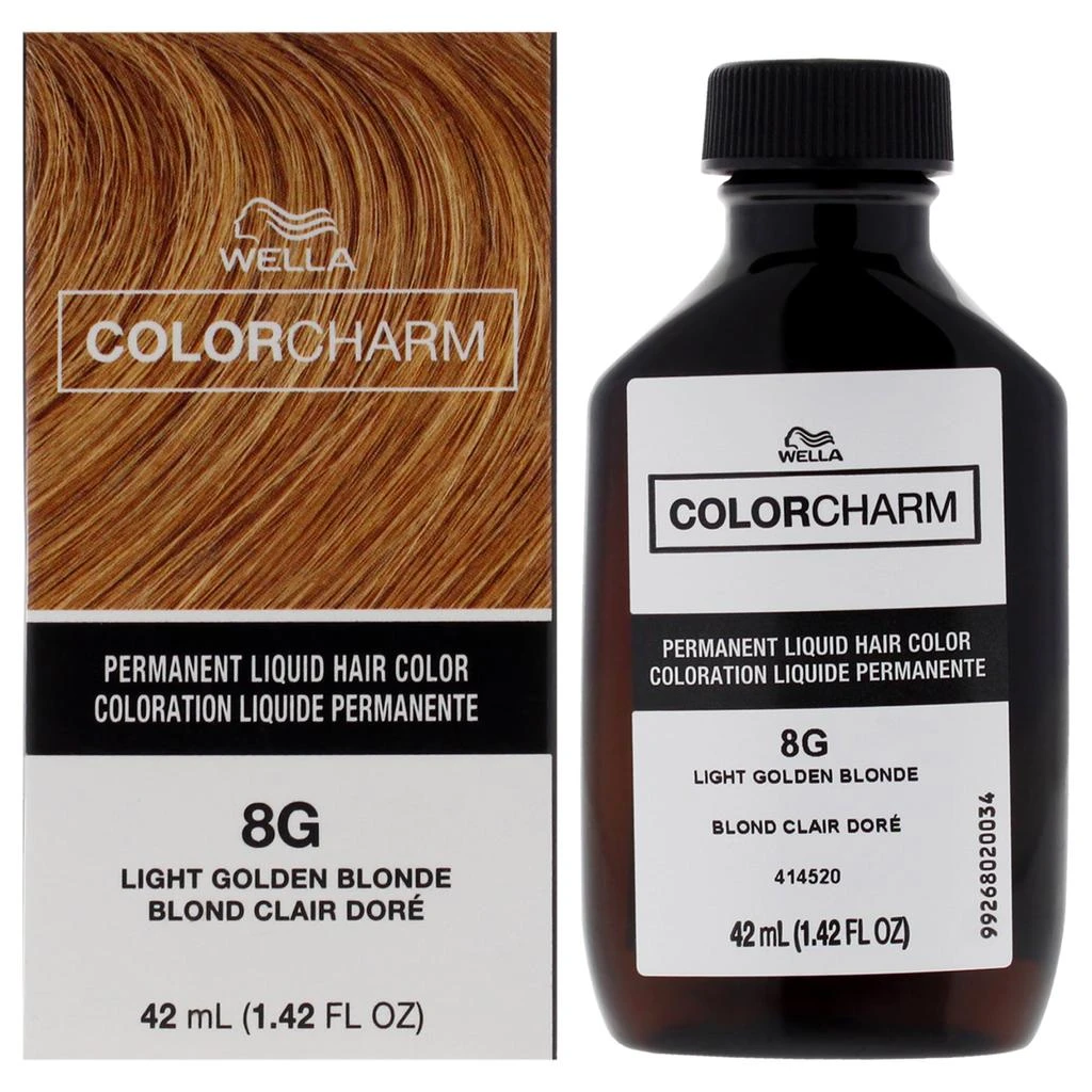 Wella Color Charm Permanent Liquid Hair Color - 8G Light Golden Blonde by  for Unisex - 1.42 oz Hair Color