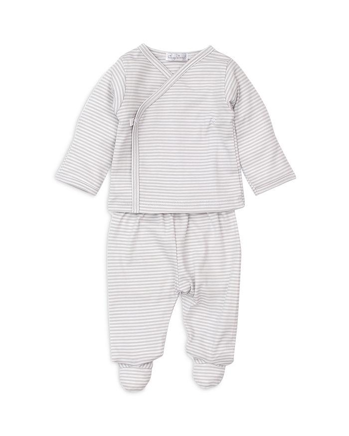 Kissy Kissy Unisex Cotton Striped Shirt and Footed Pants Set - Baby