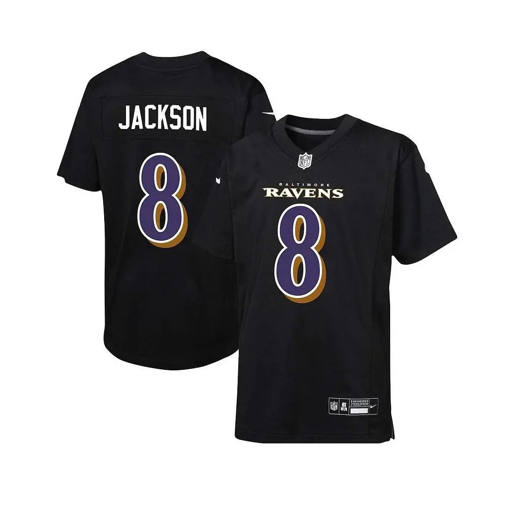 Nike Youth Lamar Jackson Black Baltimore Ravens Fashion Game Jersey