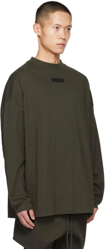 Fear of God ESSENTIALS Gray Crewneck Long Sleeve T-Shirt 2