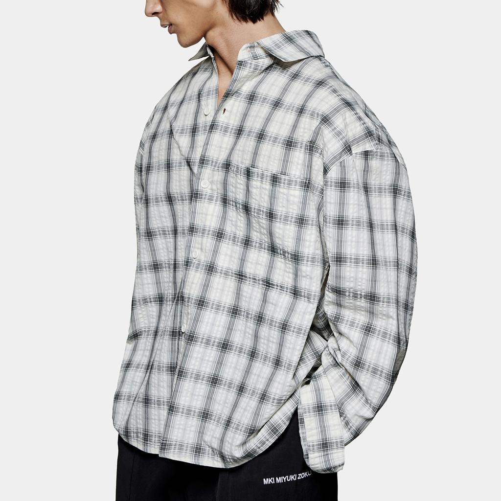 MKI Miyuki Zoku Box Cotton-Seersucker Dress Shirt