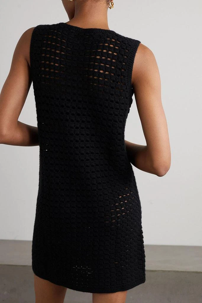 Madeleine Thompson Alexia crochet-knit wool and cashmere-blend mini dress 3
