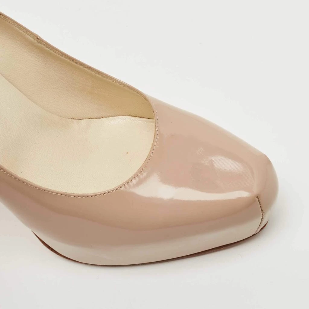 Brian Atwood Brian Atwood Beige Patent Leather Platform Pumps Size 39.5 7