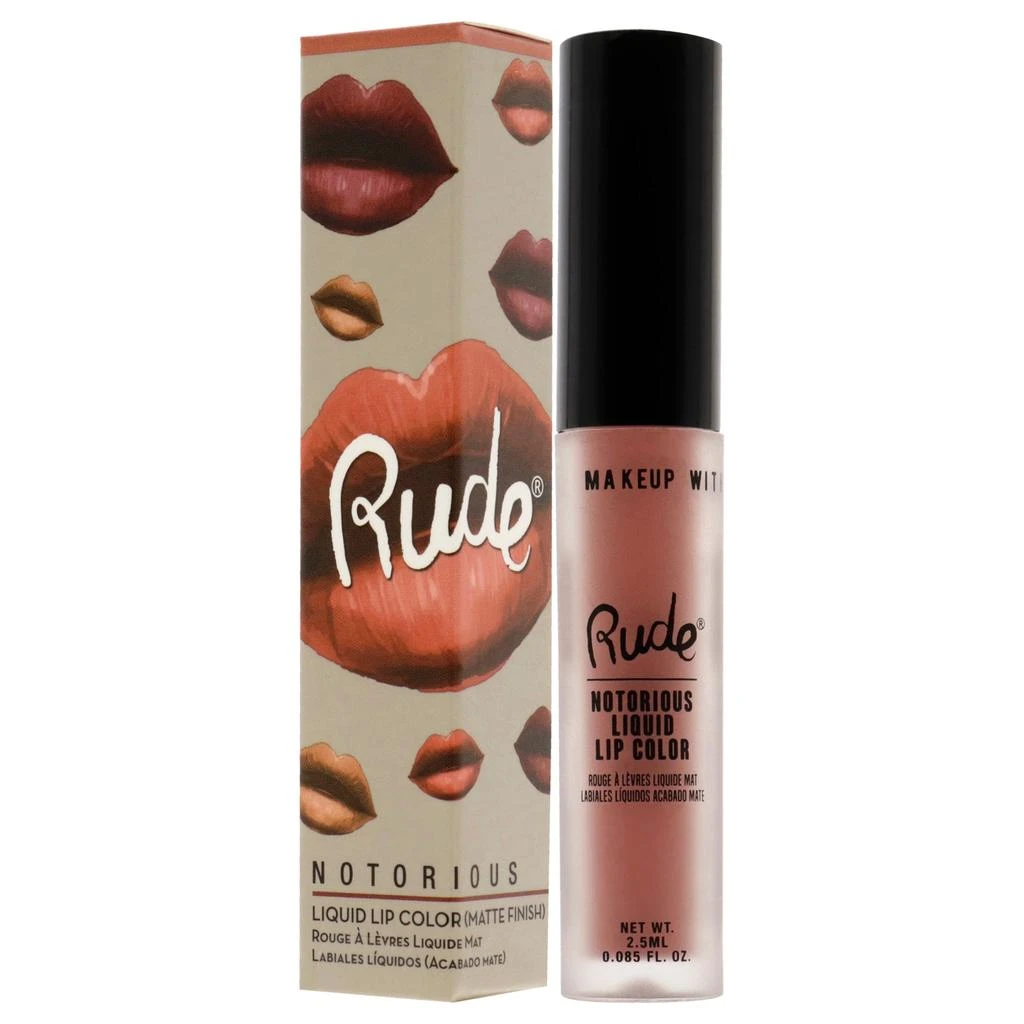 Rude Cosmetics Notorious Rich Long Liquid Lip Color - Below the Belt by Rude Cosmetics for Women - 0.1 oz Lip Color 1