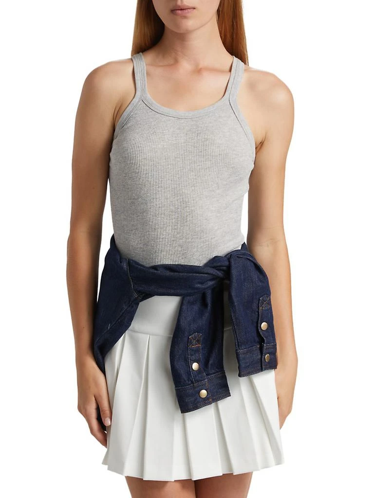 Re/Done Ribbed Cotton-Blend Tank 3