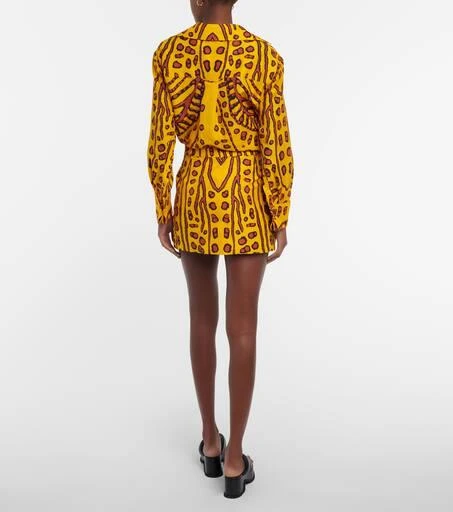 Altuzarra Zola printed linen-blend miniskirt 3