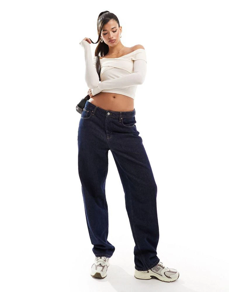 Edikted Edikted cross body off shoulder cream fitted top 4