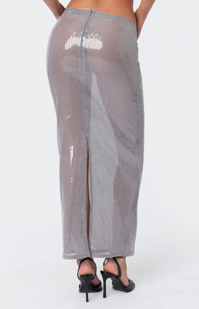 Edikted Riki Sheer Sequin Maxi Skirt 5