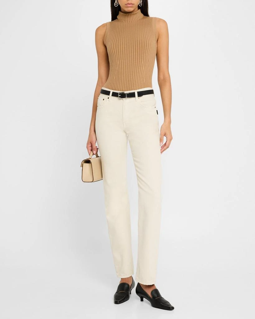 ARGENT Sleeveless Ribbed Turtleneck Sweater 2