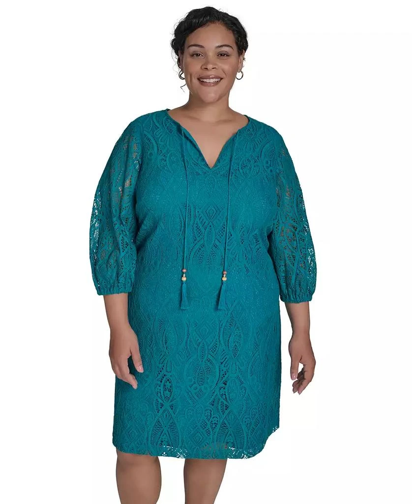 Jessica Howard Plus Size V-Neck Shift Dress 4