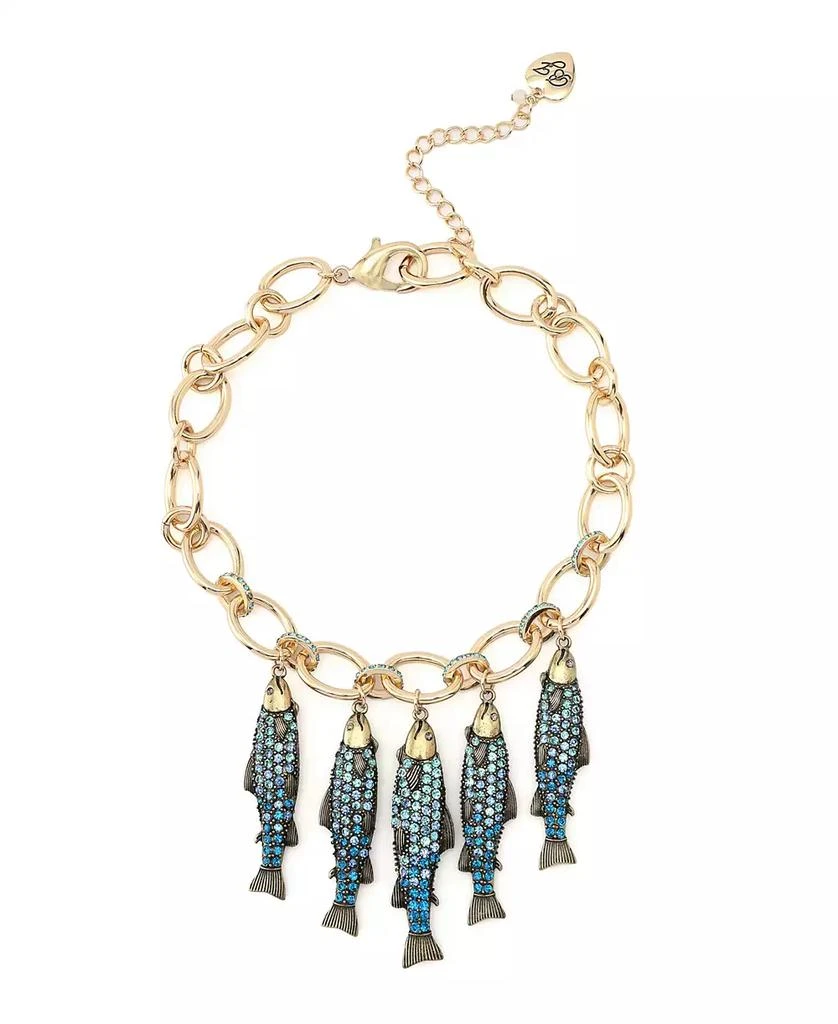 Betsey Johnson Mermaid Jewels Fish Charm Bib Necklace 1
