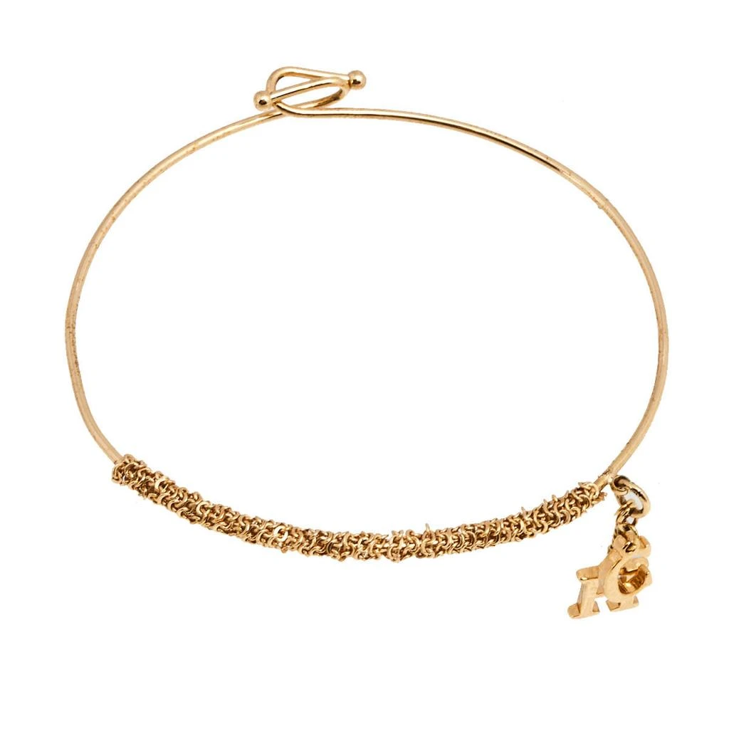 CH Carolina Herrera CH Carolina Herrera Logo Charm Gold Tone Bracelet 5