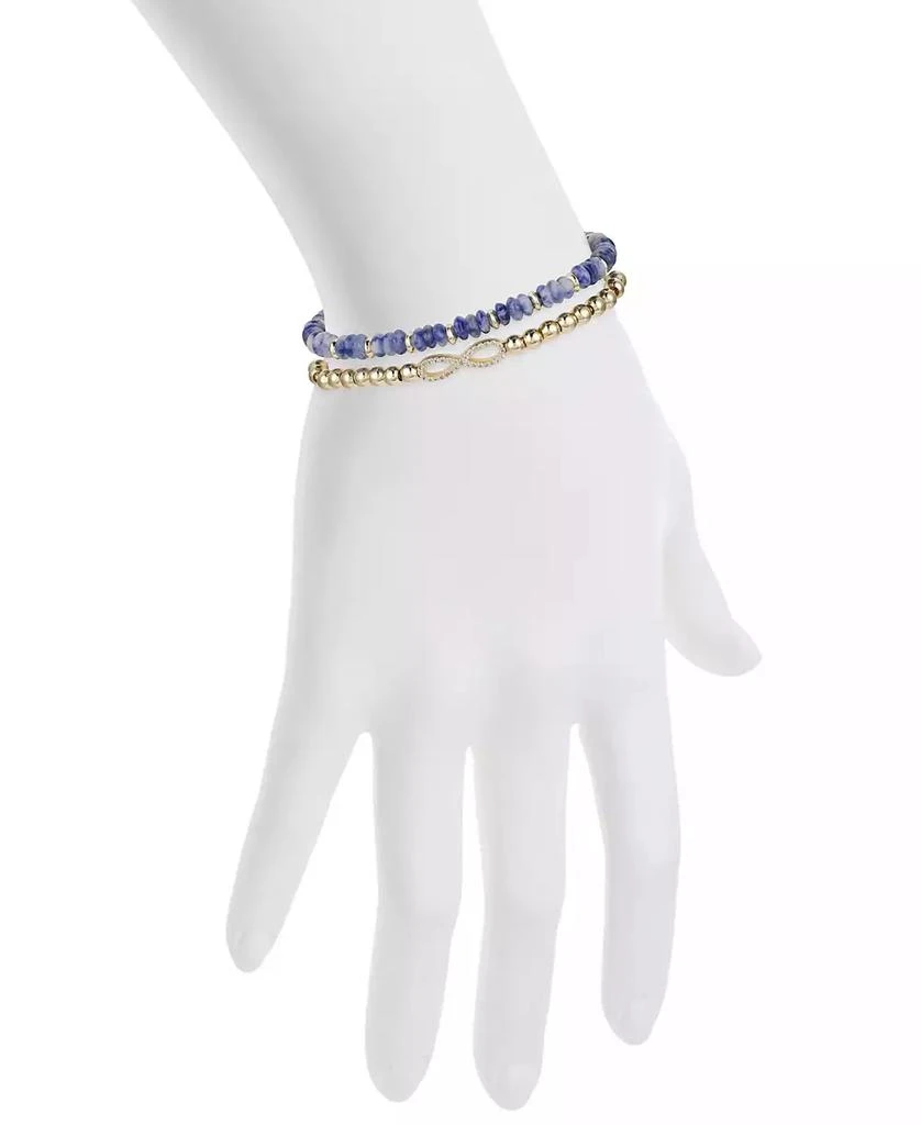 Unwritten Sodalite Stretch and Infinity Bolo Bracelet Set 3