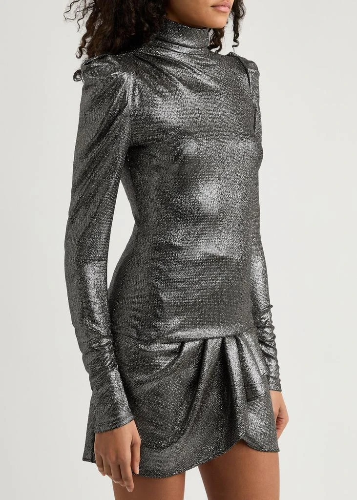 Isabel Marant Étoile Biaola metallic jersey top 2