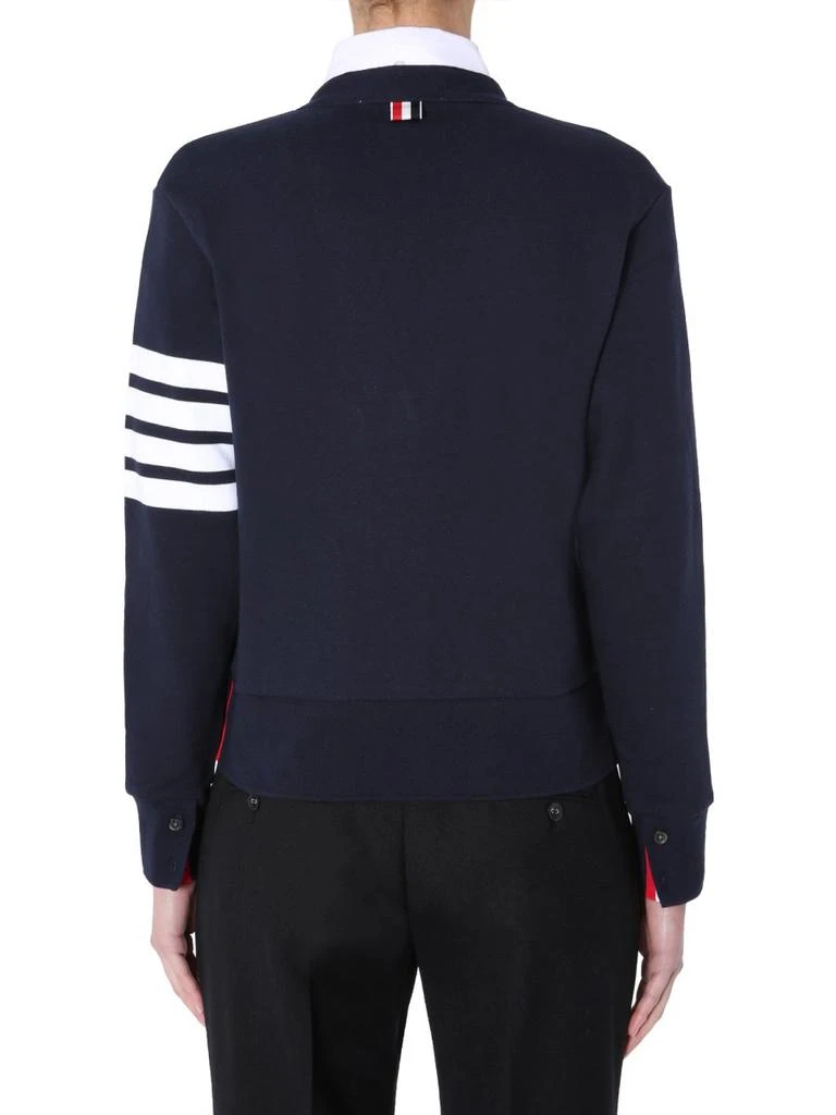 Thom Browne Thom Browne Logo Patch Stripe Detailed Cardigan 2