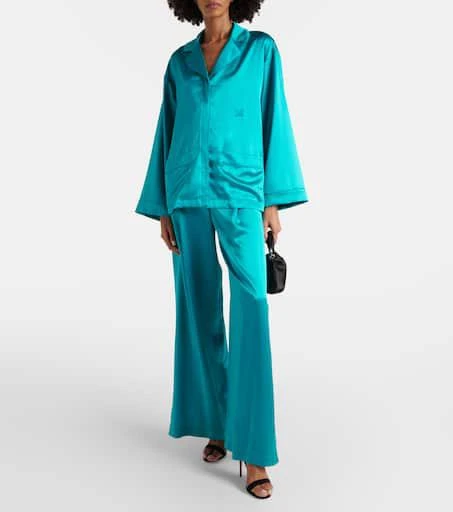 Max Mara Elegante Vasaio silk pajama shirt 2