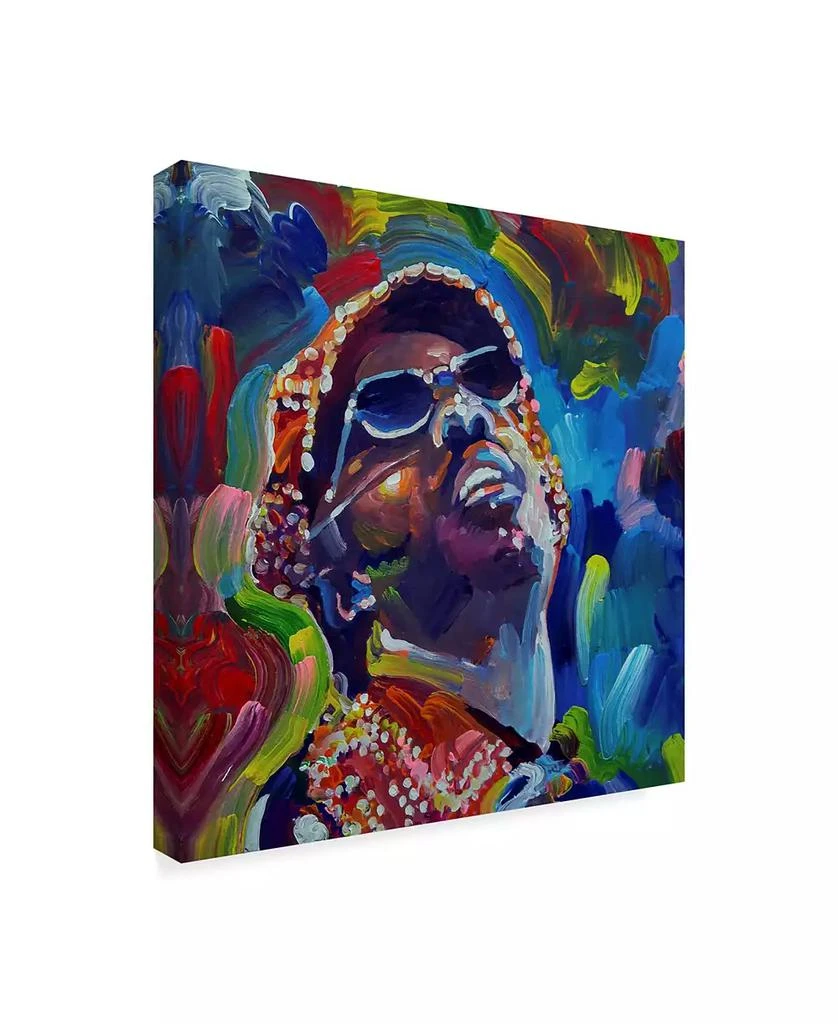 Trademark Global Howie Green 
Stevie Wonder
 Canvas Art - 18" x 18" 2