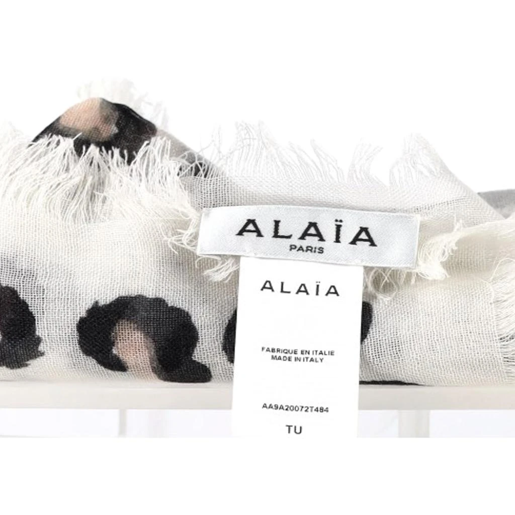 Alaïa Printed Scarf in Animal Print Cashmere 2