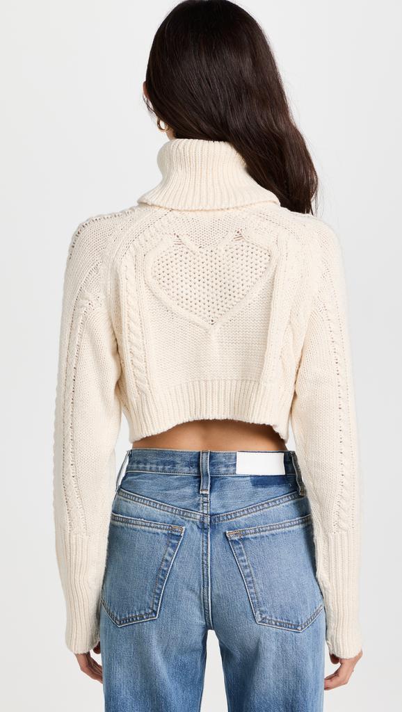For Love  Lemons Vera Cropped Cutout Sweater
