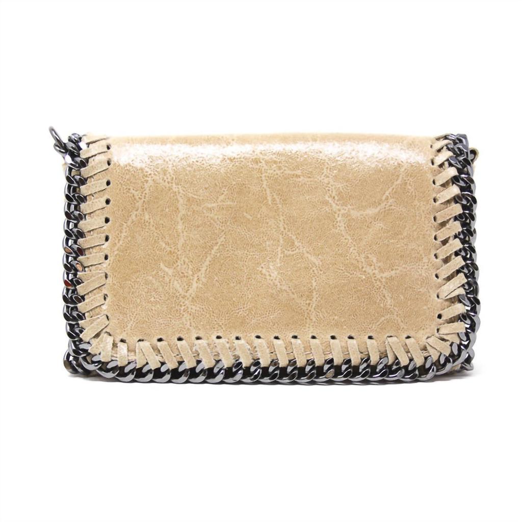 German Fuentes German Fuentes - Women's Crossbody Leather Chain Clutch