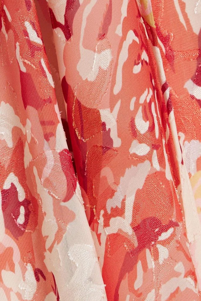 MIKAEL AGHAL Floral-print fil coupé chiffon midi dress 4
