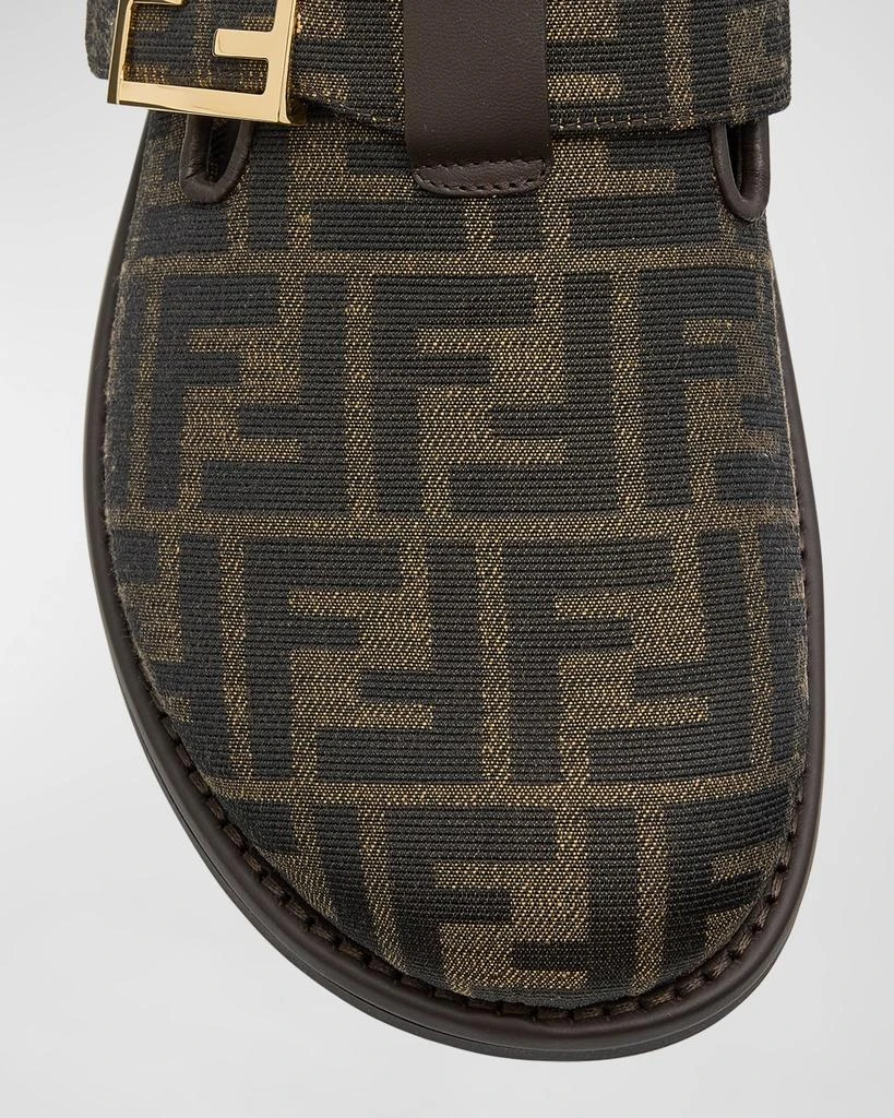 Fendi Feel FF Jacquard Sabot Mules 6