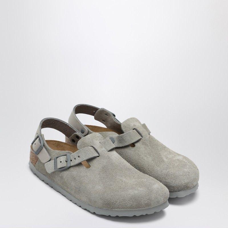 【関税&送料込】Birkenstock Stone Grey Suede Tokyo Slipper Birkenstock STONE GREY SUEDE TOKYO SLIPPER - Sandals