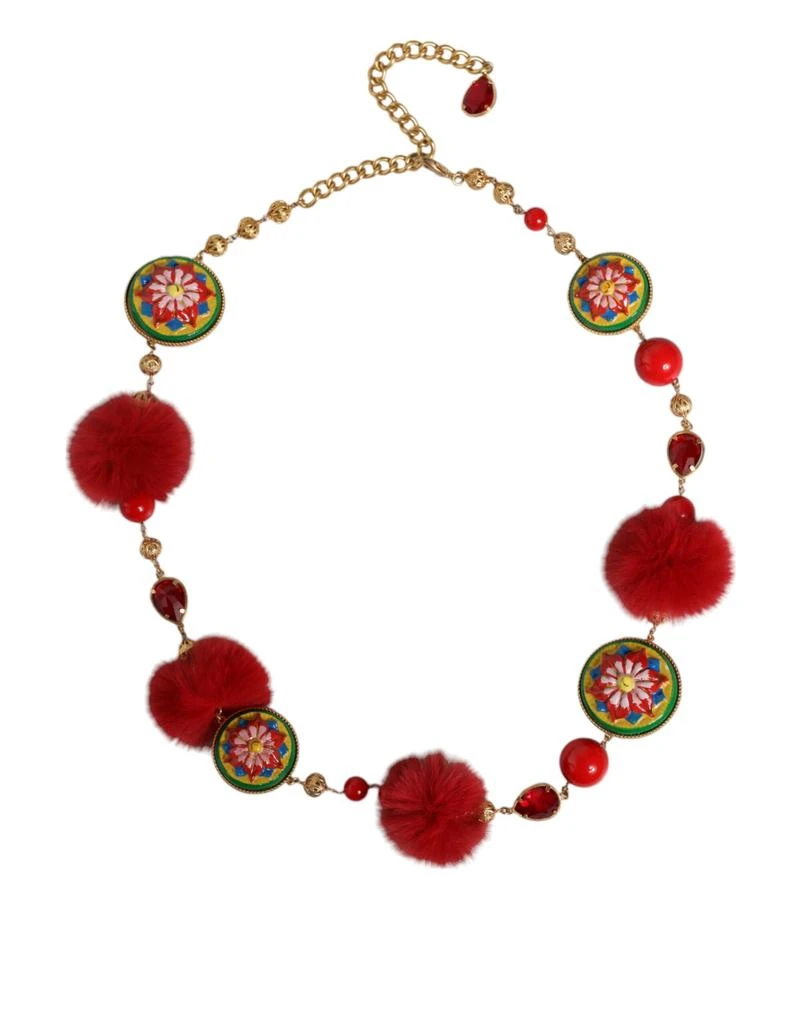 Dolce
Gabbana gold Brass Fur Crystal Waist Torero Women
s Belt