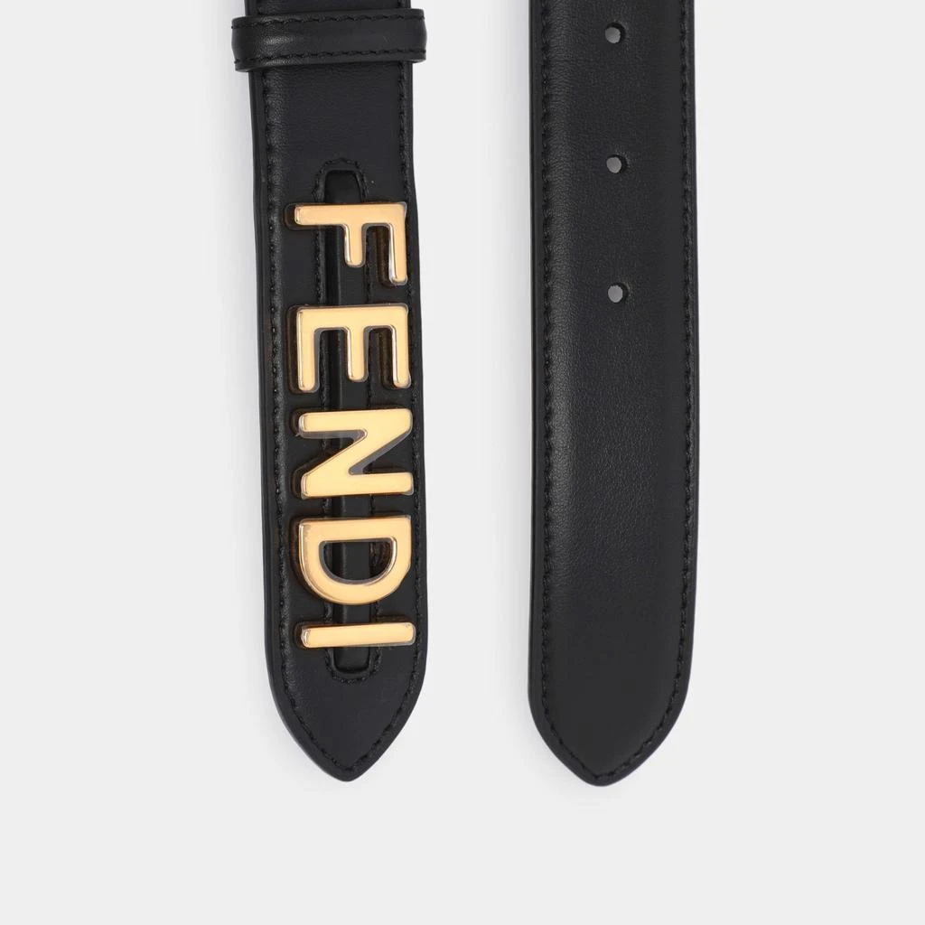 Fendi Fendigraphy Leather Belt, Black Fendi Black Leather Fendigraphy Waist Belt 75CM – On Sale  main image 4