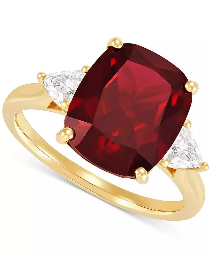Grown With Love Lab Grown Ruby (7-1/4 ct. t.w.) 
Lab Grown Diamond (3/8 ct. t.w.) Statement Ring in 14k Gold (Also available in Emerald)