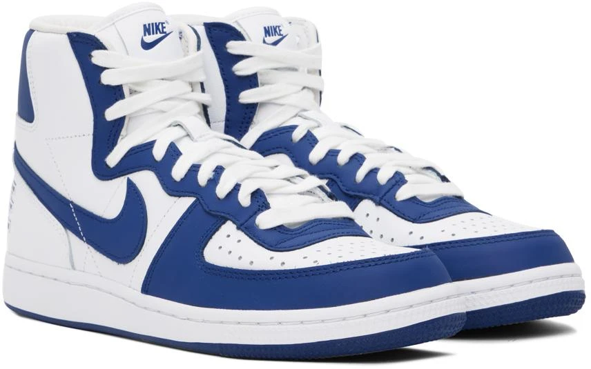 Comme des Garcons Blue & White Nike Edition Terminator High Sneakers 4