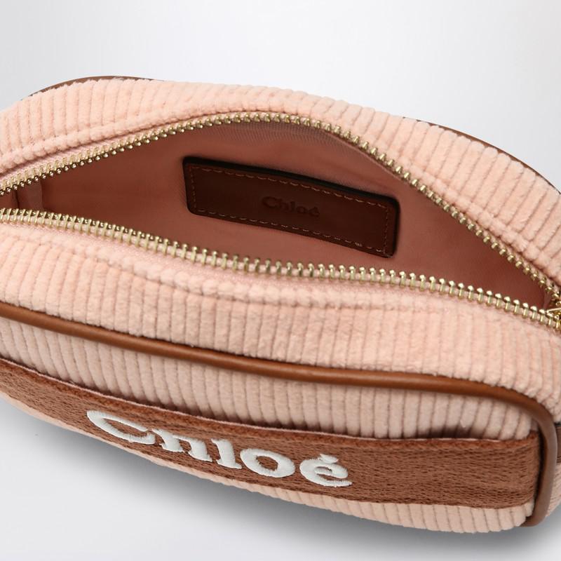 Chloé Light pink ribbed bag with logo - Crossbody Bags