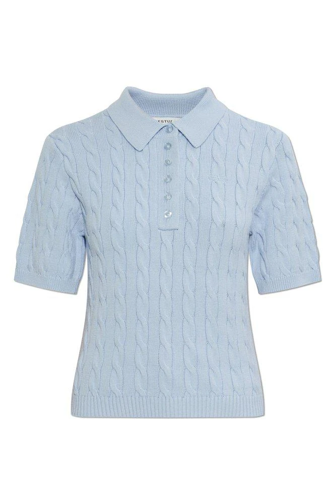 Gestuz Gestuz Gzthilla Cable Knit Polo Top
