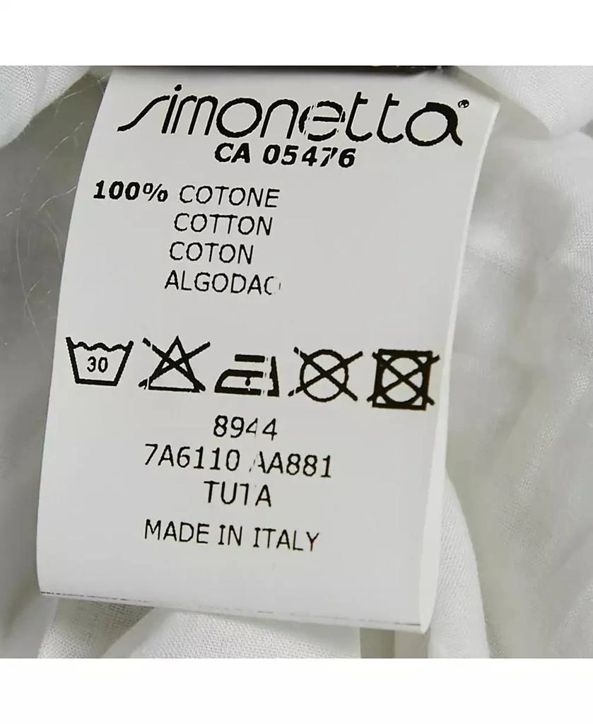 Pre-Owned Roberto Cavalli Women
s White Floral Print Cotton Smock Detail Jumpsuit 6