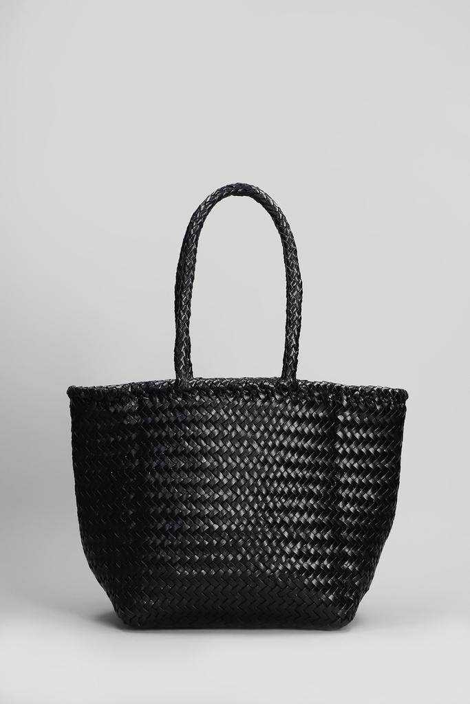 DRAGON DIFFUSION Grace Basket Small Tote In Black Leather