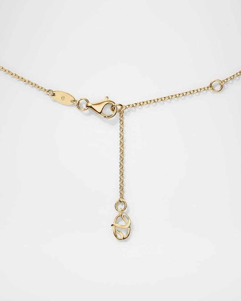 Hearts On Fire 18K Yellow Gold Barre Floating Single Diamond Pave Pendant Necklace 3