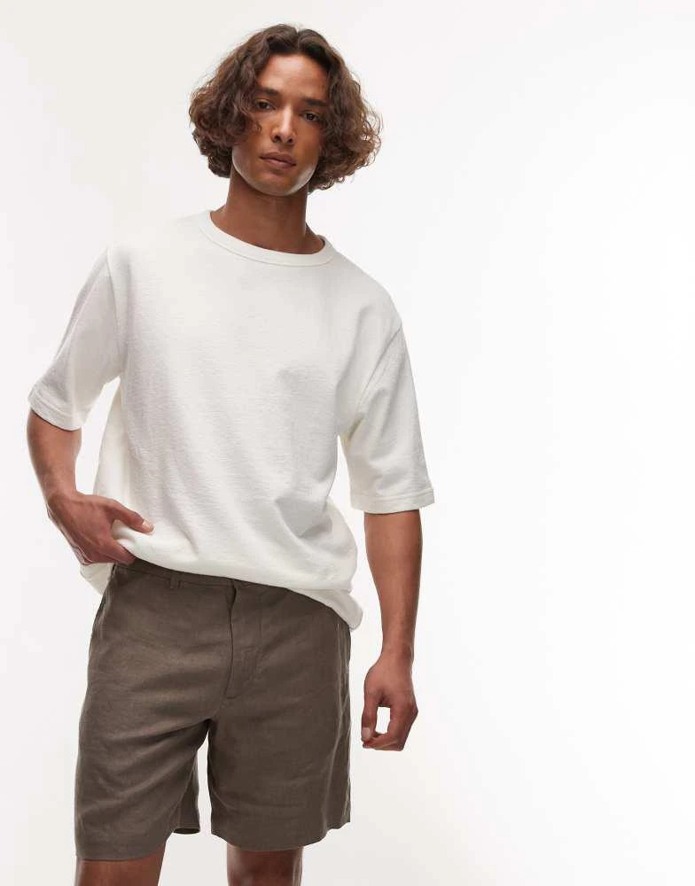 ARKET ARKET pure linen shorts in mole 5