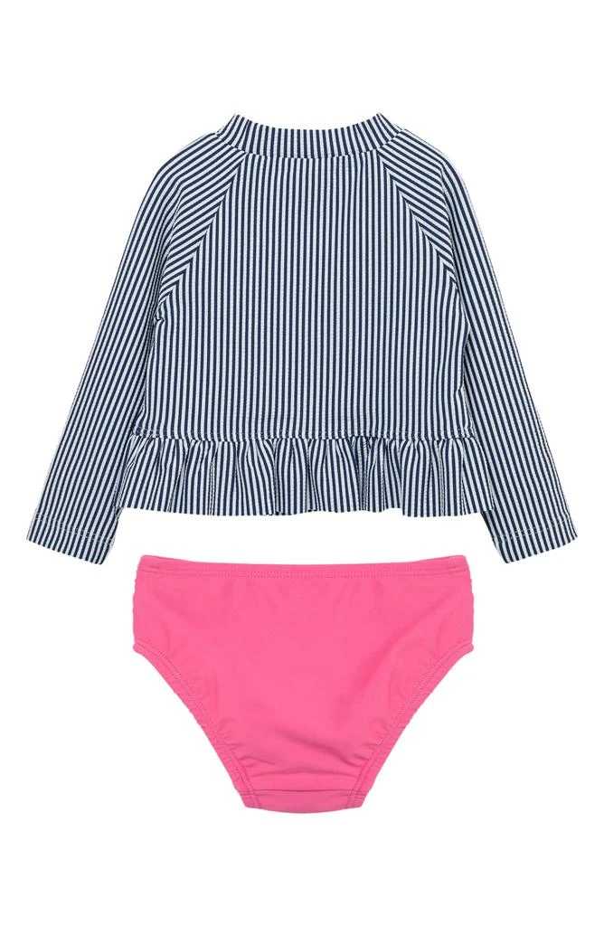 Little Me Heart Long Sleeve Two-Piece Rashguard Swimsuit 2