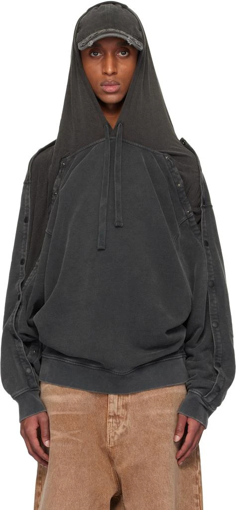 Y/Project Black Snap Insert Hoodie 1