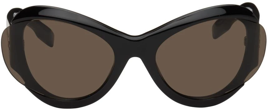 Alexander McQueen Black Futuristic Sunglasses 1