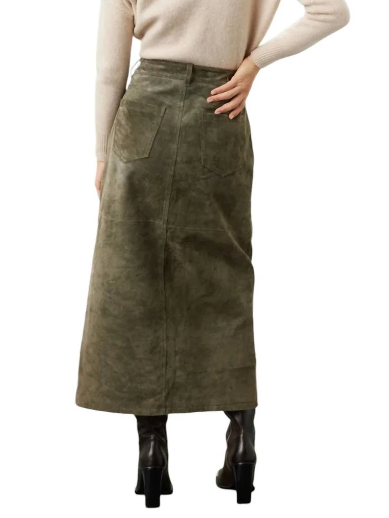 Blank NYC Suede Maxi Skirt In Hunter 2