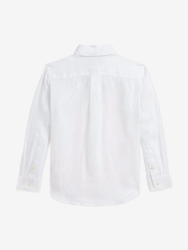 Ralph Lauren Kids Boys Linen Shirt in White 2