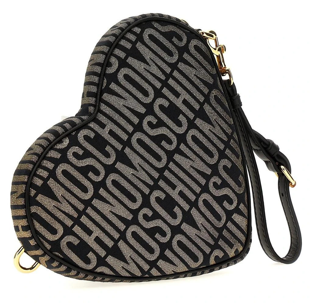 Moschino Moschino Logo Jacquard Heart-Shaped Clutch Bag 2