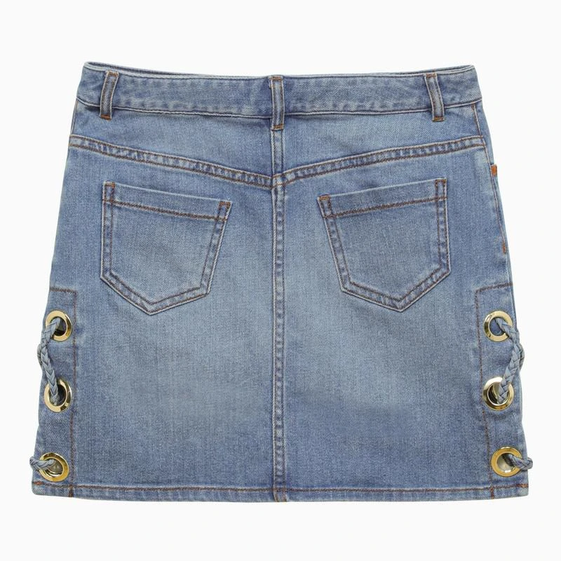 Chloé Denim mini skirt with eyelets 2