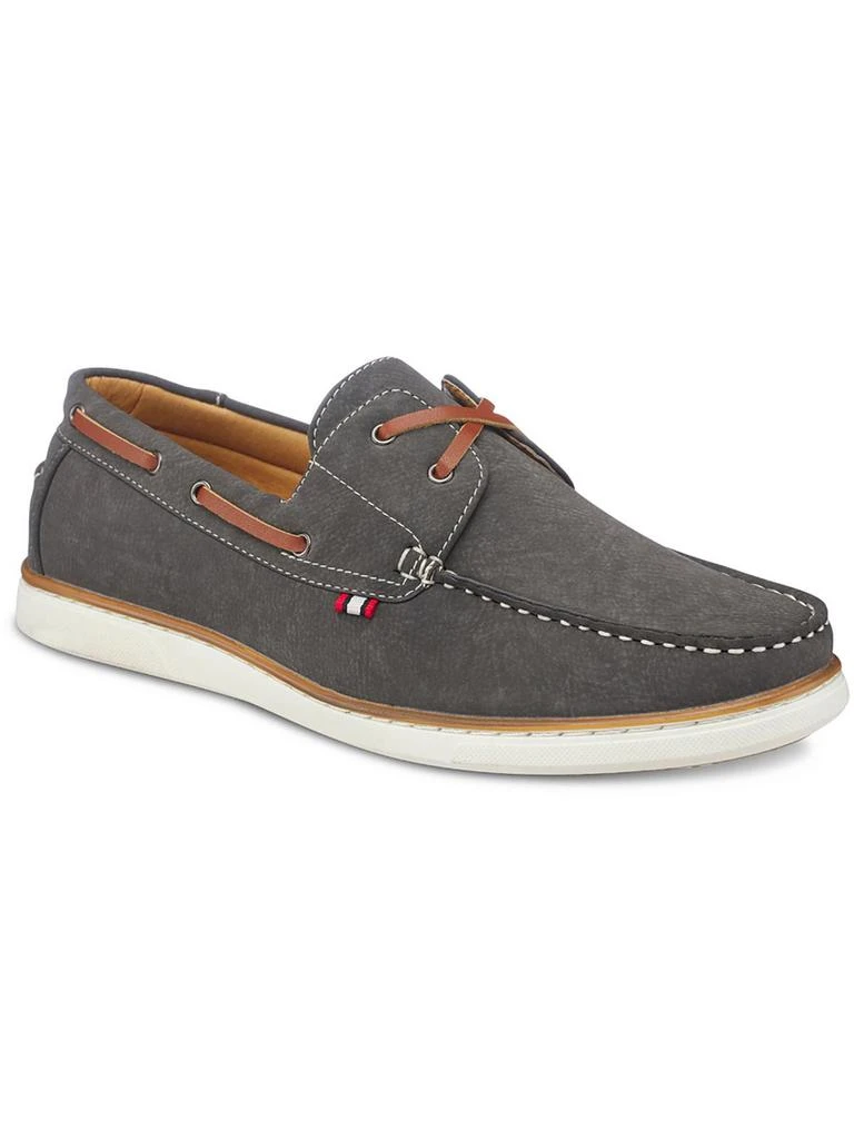 Aston Marc HARBOR Mens Faux Leather Lace up Boat Shoes 1