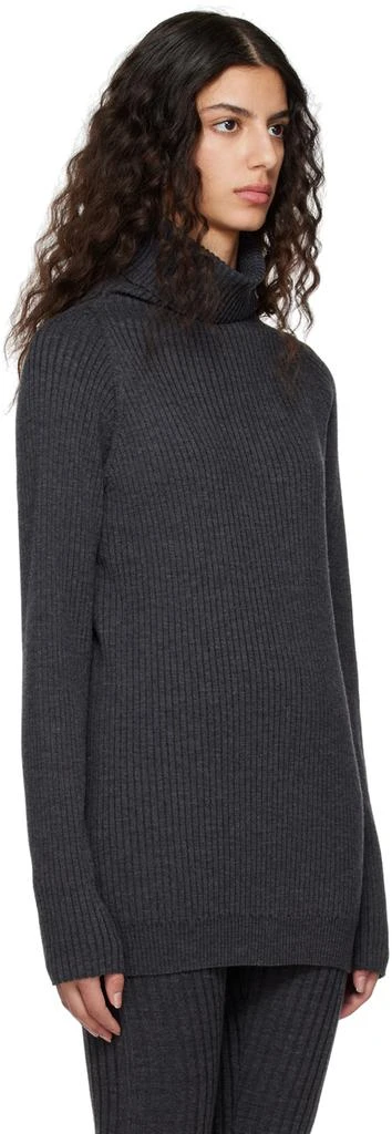 Totême Gray Pinched Seam Turtleneck 2