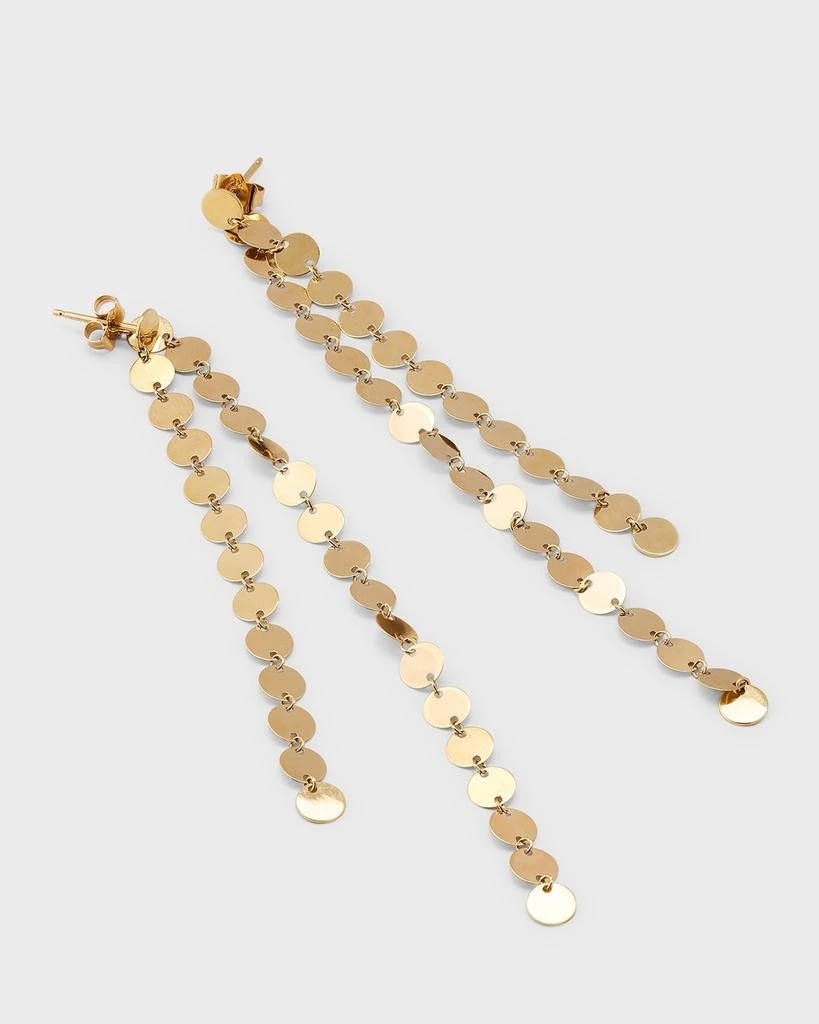 LANA 14K Yellow Gold Laser Disc Linear Earrings 3